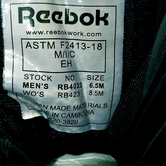 Reebok Work RB423 Womens Sublite Legend Athletic Work Shoe 8.5M Black White NWB - Picture 11 of 11